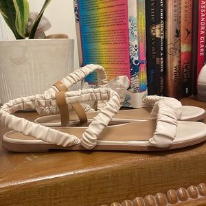 Cream Sandals Size 10